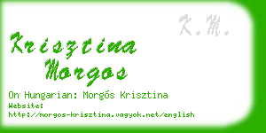krisztina morgos business card