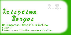 krisztina morgos business card